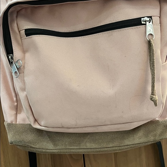 JanSport Light Pink and Tan Backpack - Picture 3 of 3